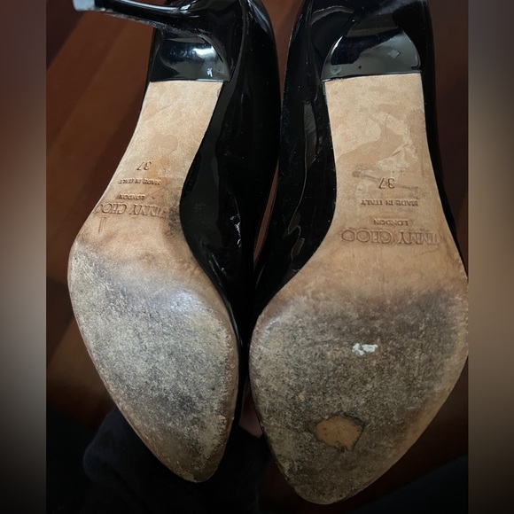 JIMMY CHOO | Black Patent Gilbert Pump Size 37/6 - Picture 3 of 3